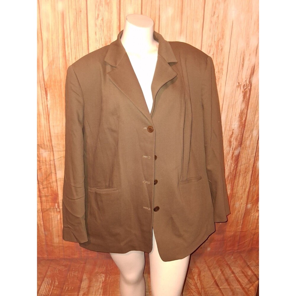 Talbots Tan Long Sleeve 4 Button Blazer Sz 20W